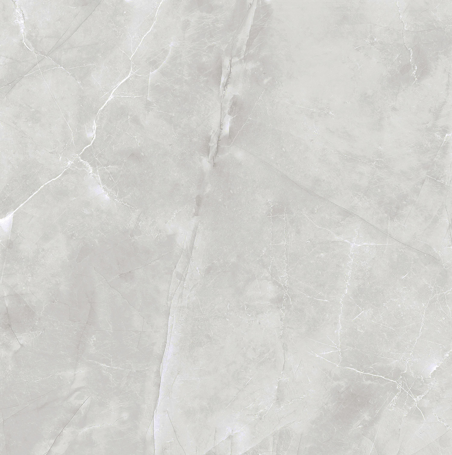 Fliese Steinoptik hellgrau poliert "Magda Perla" Feinsteinzeug rektifiziert