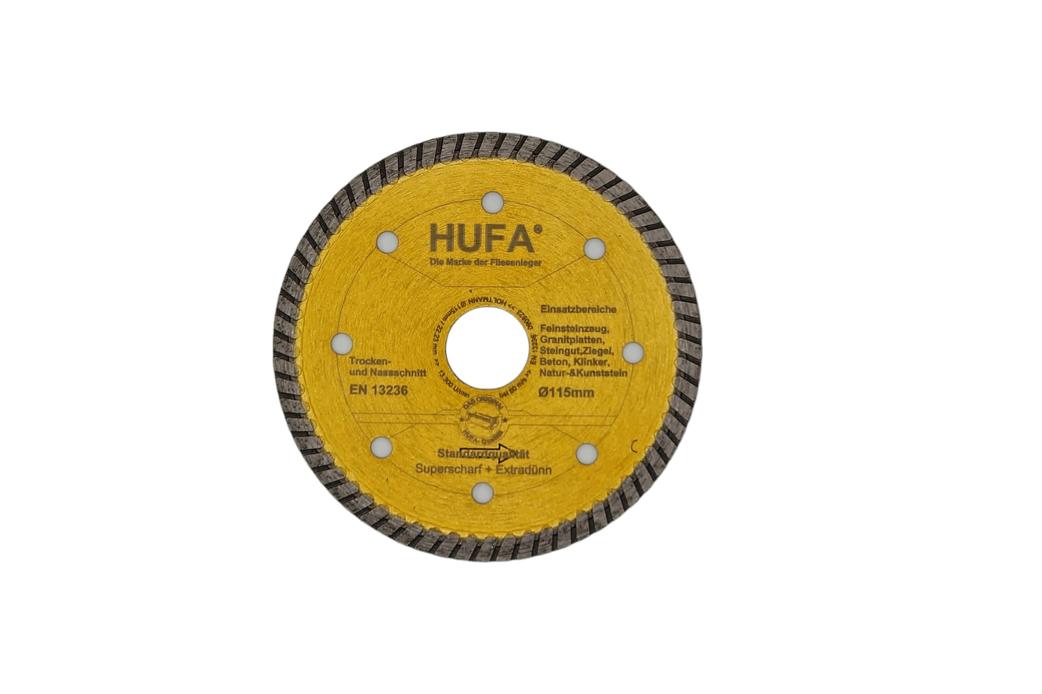 Diamantscheibe Profi 115mm extra dünn Vollrand Hufa