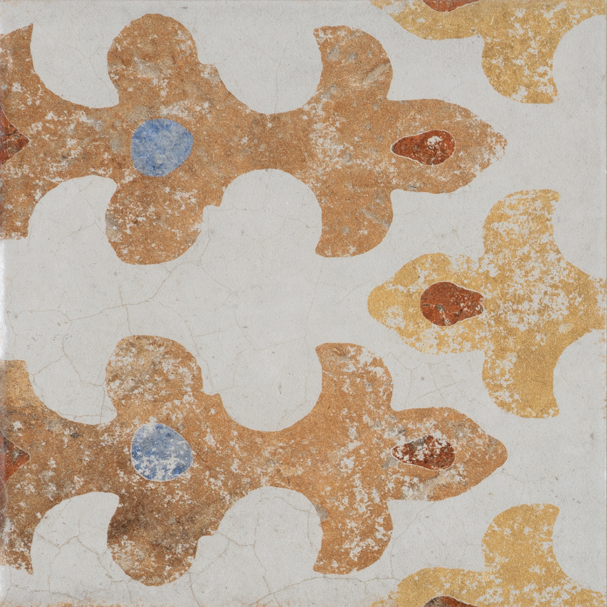 Fliese Dekor Retro "Cotto del Campiano Emiliane Mix" CIR 20x20 cm (Farbmischung nach Zufallsprinzip)