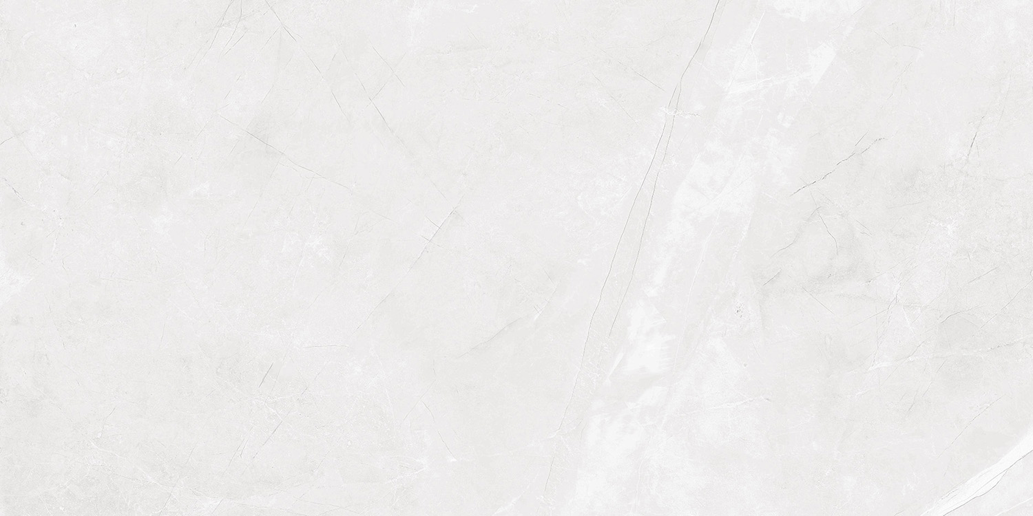 Fliese Steinoptik weiß poliert "Magda Blanco" Feinsteinzeug rektifiziert