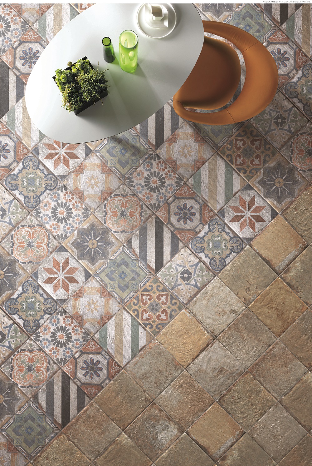 Fliese Vintage Retro gelb "Havana Tropicana (Giallo)" CIR (Farbmischung nach Zufall)