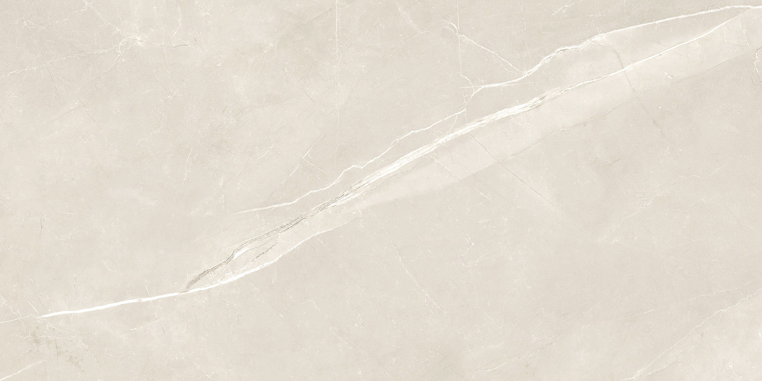 Fliese Steinoptik beige poliert "Magda Marfil" Feinsteinzeug rektifiziert
