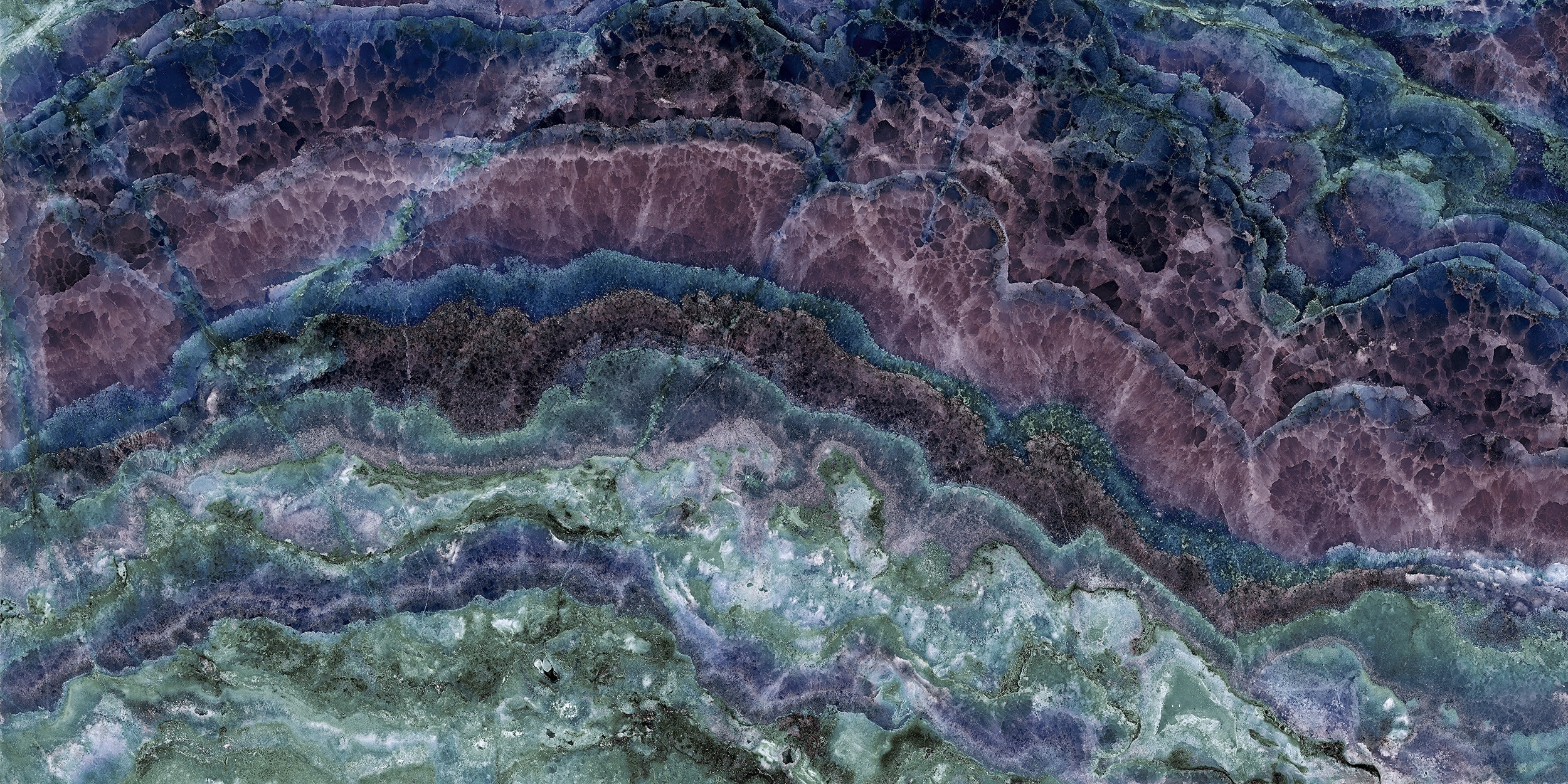 XXL Fliese Marmoroptik Star Onyx Purple 120x278 cm blau lila Großformat-Fliese Sant Agostino