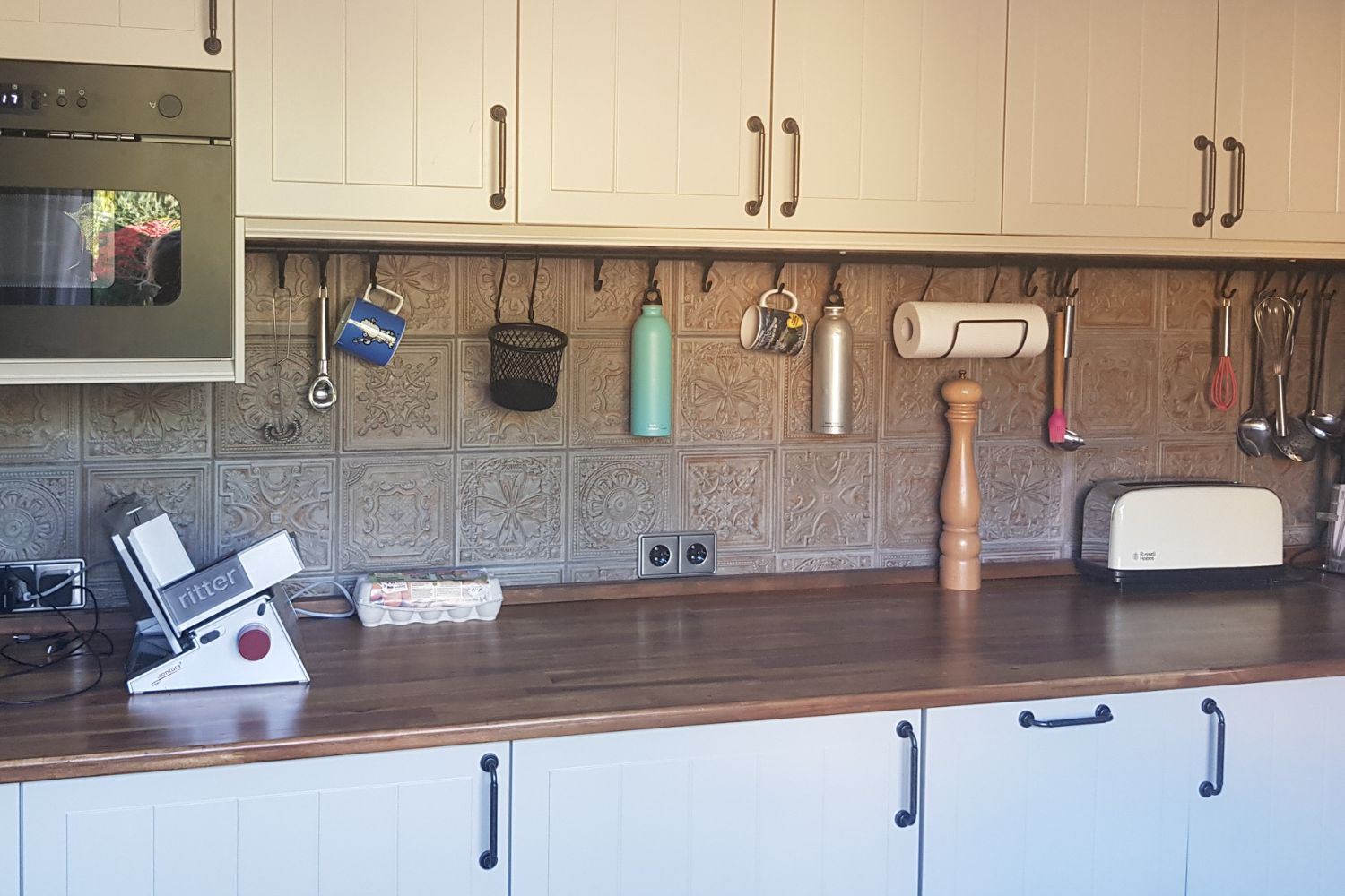 Wandfliese Antik-Optik Kachelofen-Fliese orientalisch Vintage grau Gatsby Charcoal Tin