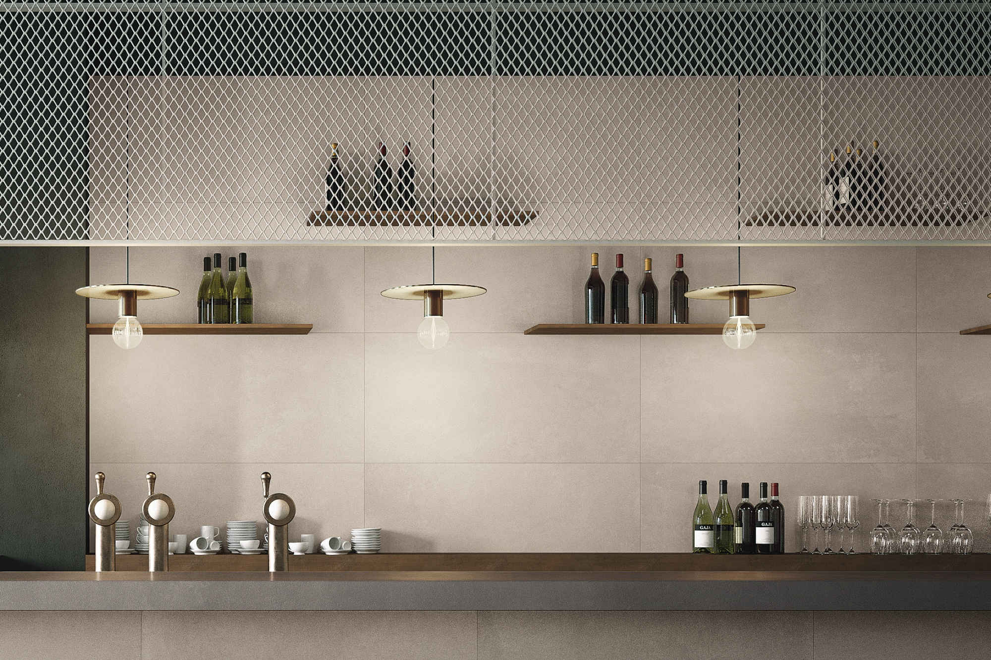 Fliese Betonoptik Imola Azuma Camargue Bodenfliesen Wandfliesen dunkles creme