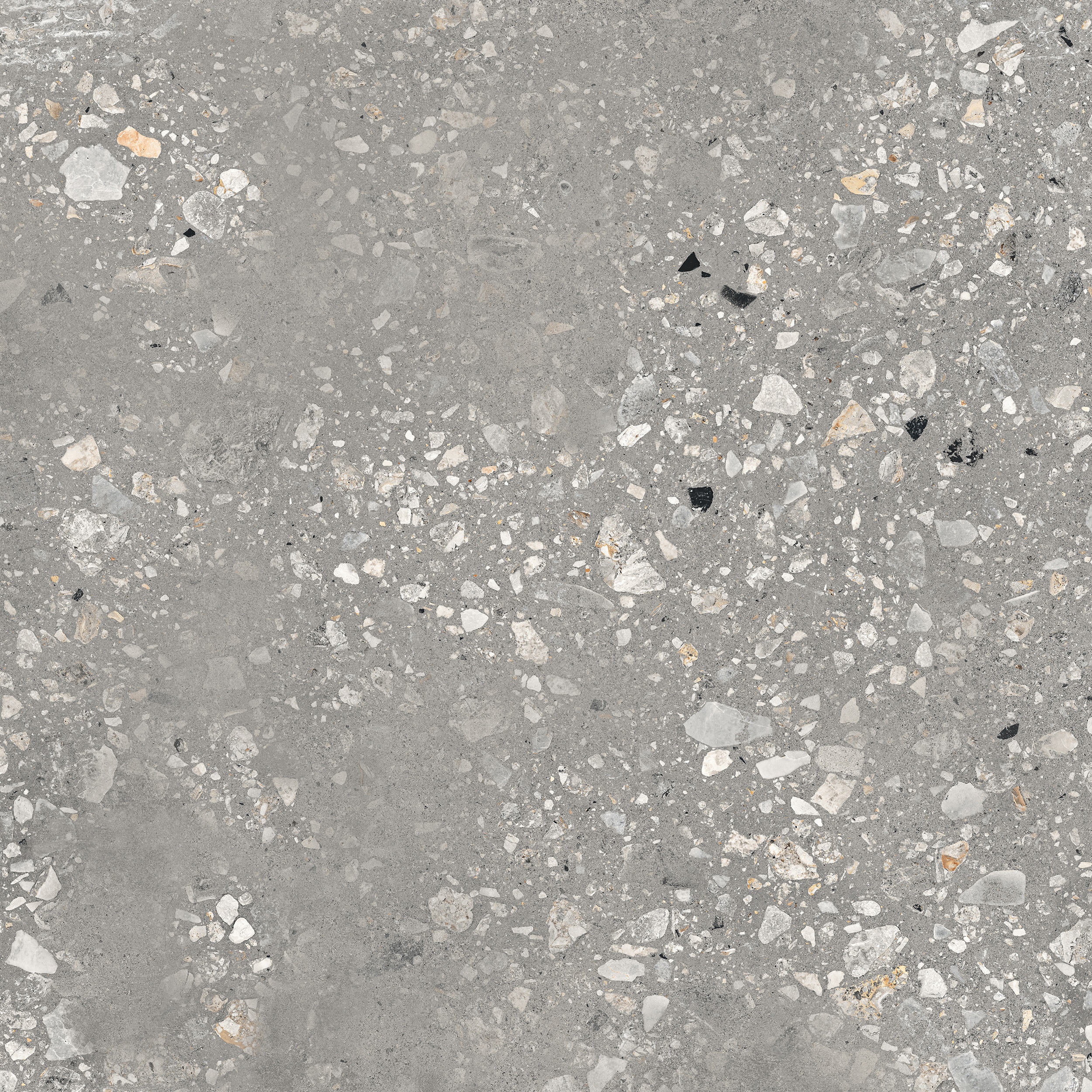 120x120 cm Fliese Terrazzo-Optik Logico Cosmo Grey Sant Agostino grau