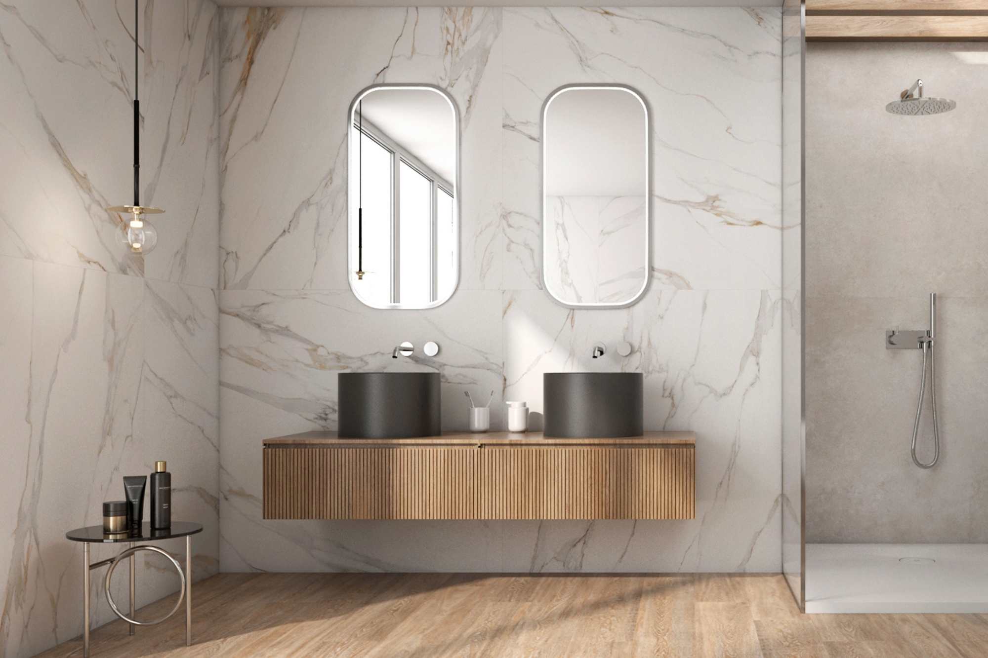 Fliese Marmor-Optik gold marmoriert matt kalibriert Aurora Gold