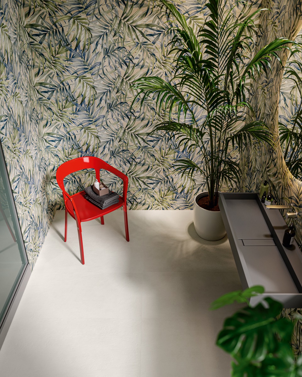 Fliese Betonoptik weiß matt kalibriert Sable Light Sant Agostino