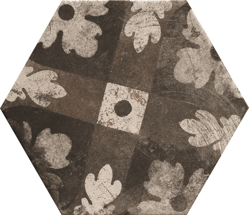 Hexagon Fliese Retro-Dekor Vintage 24x27,7 cm "Miami Mix" Sechseck rustikal CIR | 27 zufällige Dekore