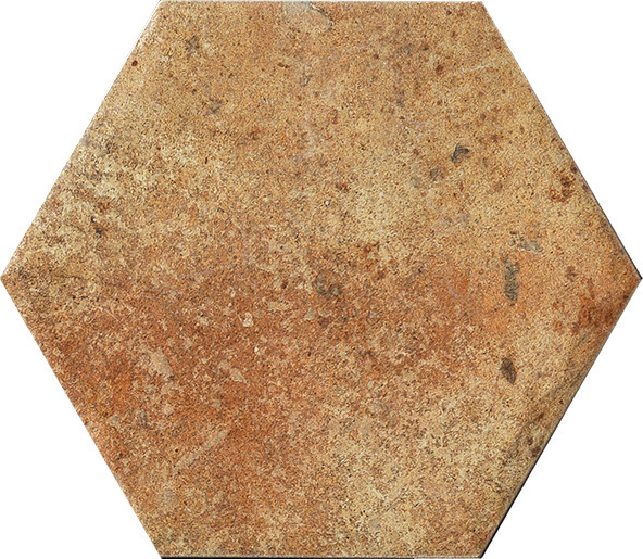 Hexagon Fliese Terracotta-Steinoptik 15,8x18,3 cm "Cotto del Campiano Dorato" CIR (Farbmischung nach Zufall)