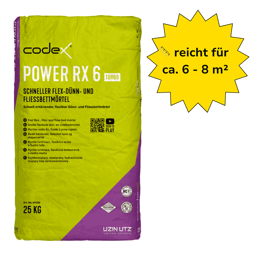 Fliesenkleber Schnellkleber "Codex Power RX 6 Turbo" schnell trocknend 25 kg