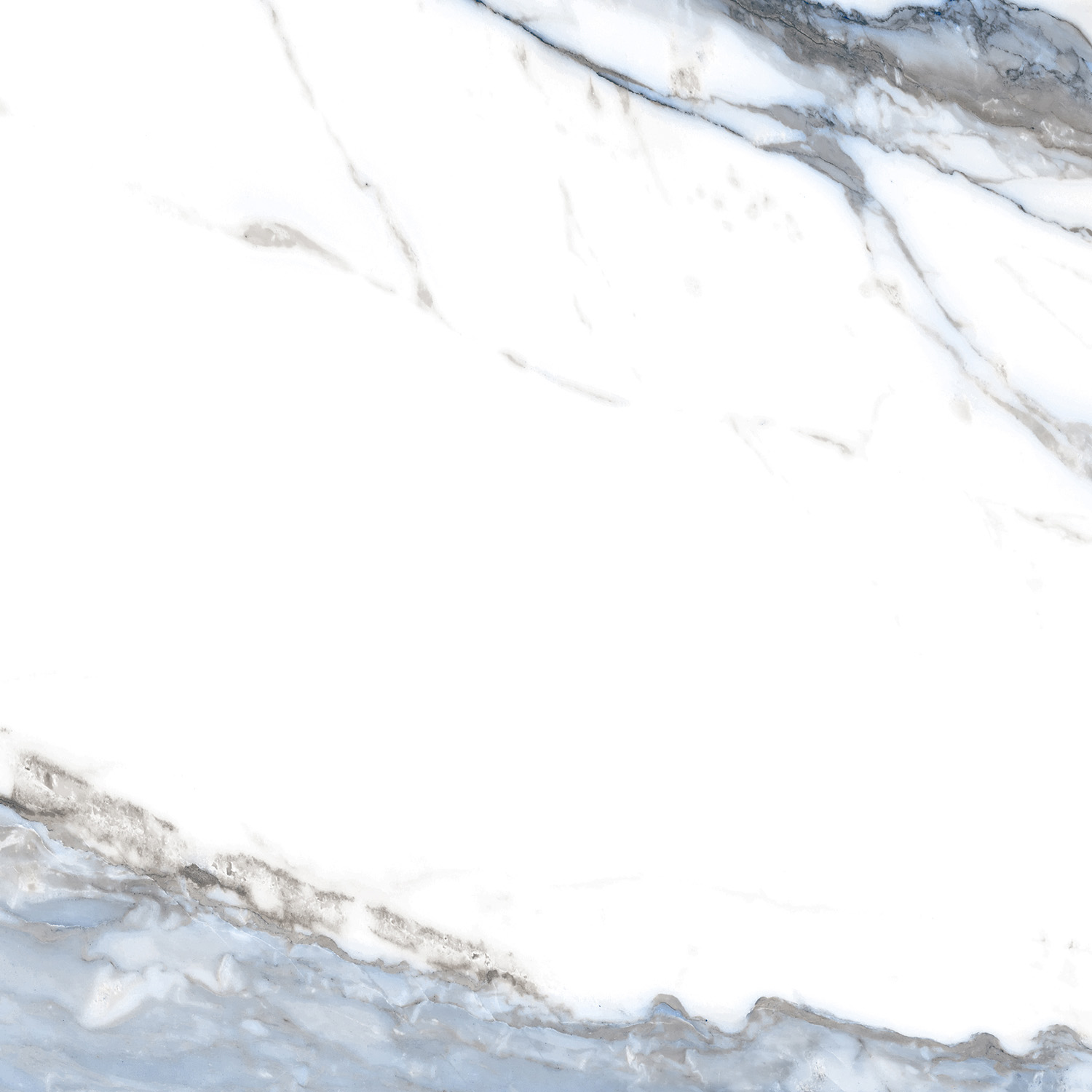 Fliese blau marmoriert Paonazzetto-Marmor-Optik poliert kalibriert Crash Blue