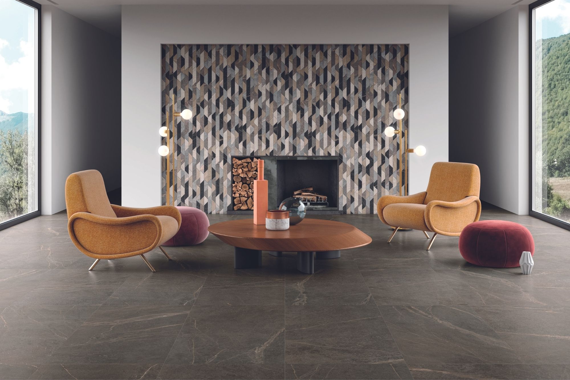 Fliese Speckstein-Optik braun matt Soap Stone Coffee Cercom