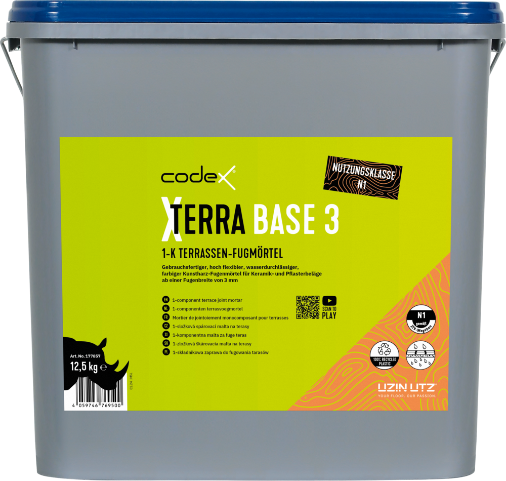 1K Terrassenmörtel X-Terra Base 3 von codex 12,5 kg