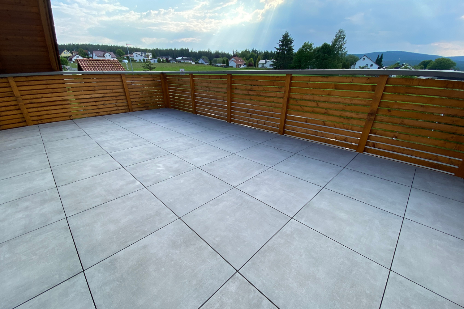 Terrassenplatte Feinsteinzeug Betonoptik grau Patch Home Ragno by Marazzi