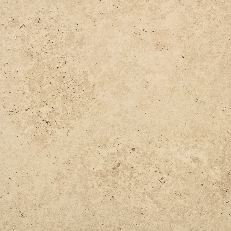Terrassenplatte Travertin-Steinoptik 60x60 cm "Marmo Primavera" beige Feinsteinzeug 1,9 cm rektifiziert